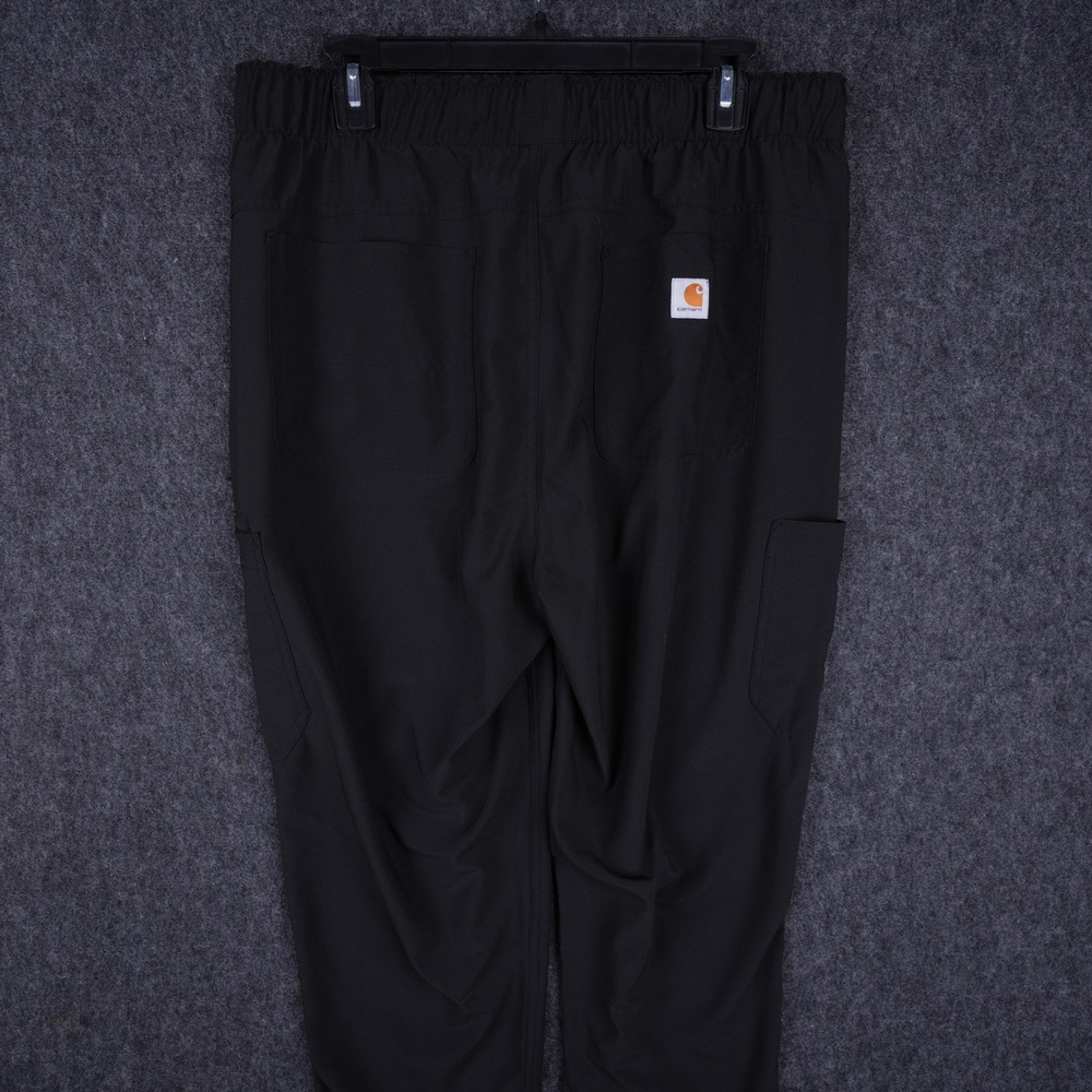 Carhartt Cargo Scrub Pants Mens Black Excellent Elastic Waist Utility 33x31